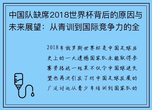 中国队缺席2018世界杯背后的原因与未来展望：从青训到国际竞争力的全面分析